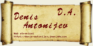 Denis Antonijev vizit kartica